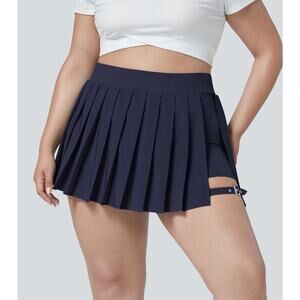 Halara Breezeful High Waisted Navy Pleated Skirt NWT Sz XL